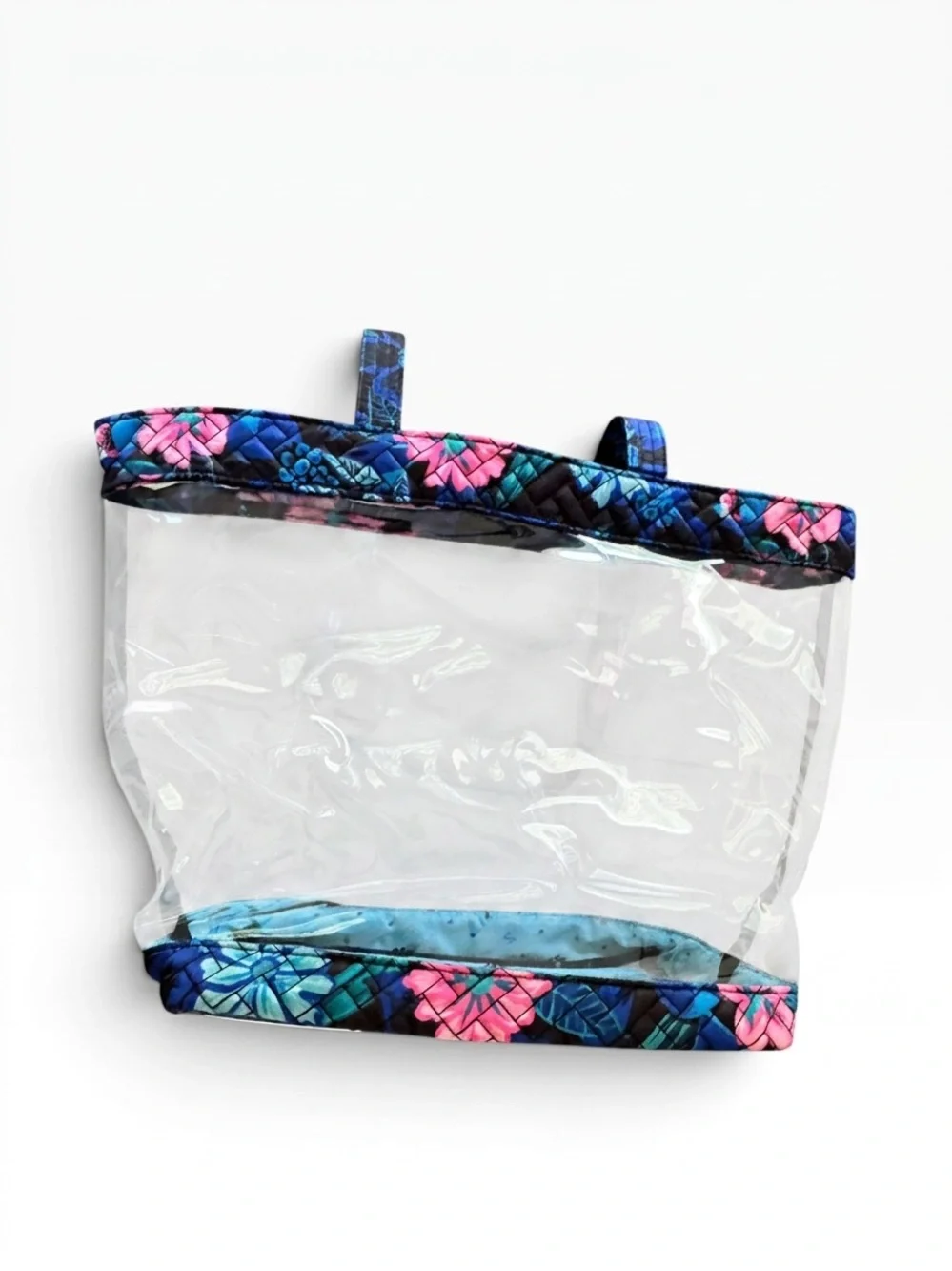 Lug Peekaboo Clearview Tote Bag Set with Matching Quilted Floral Cosmetic Pouch